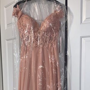 Dusty Peach Clarisse Dress
